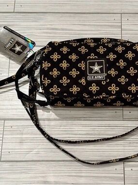 Vera Bradley Black and Gold U.S. Army Crossbody Bag